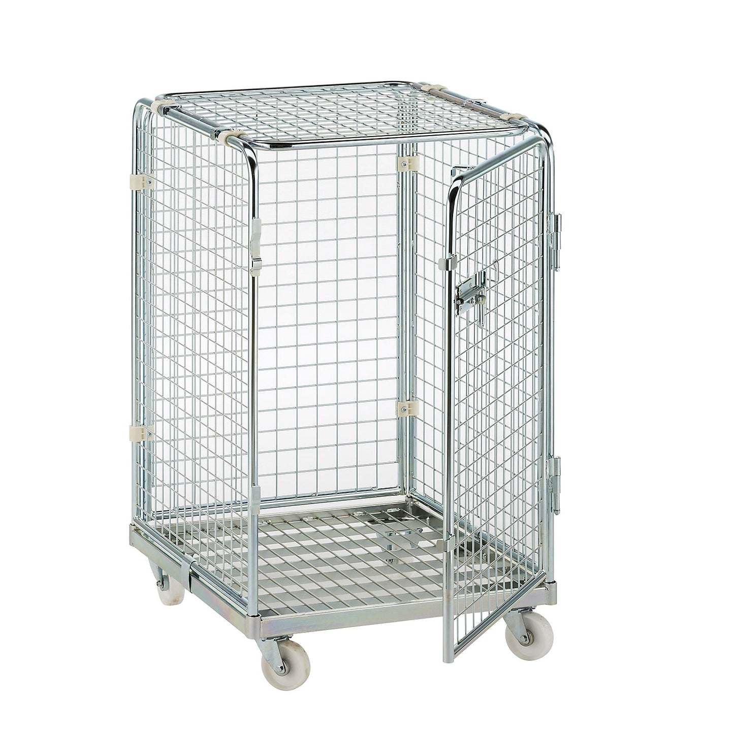 Security steel container with steel dolly, without intermediate shelf, with 1 door, height 1200 mm.