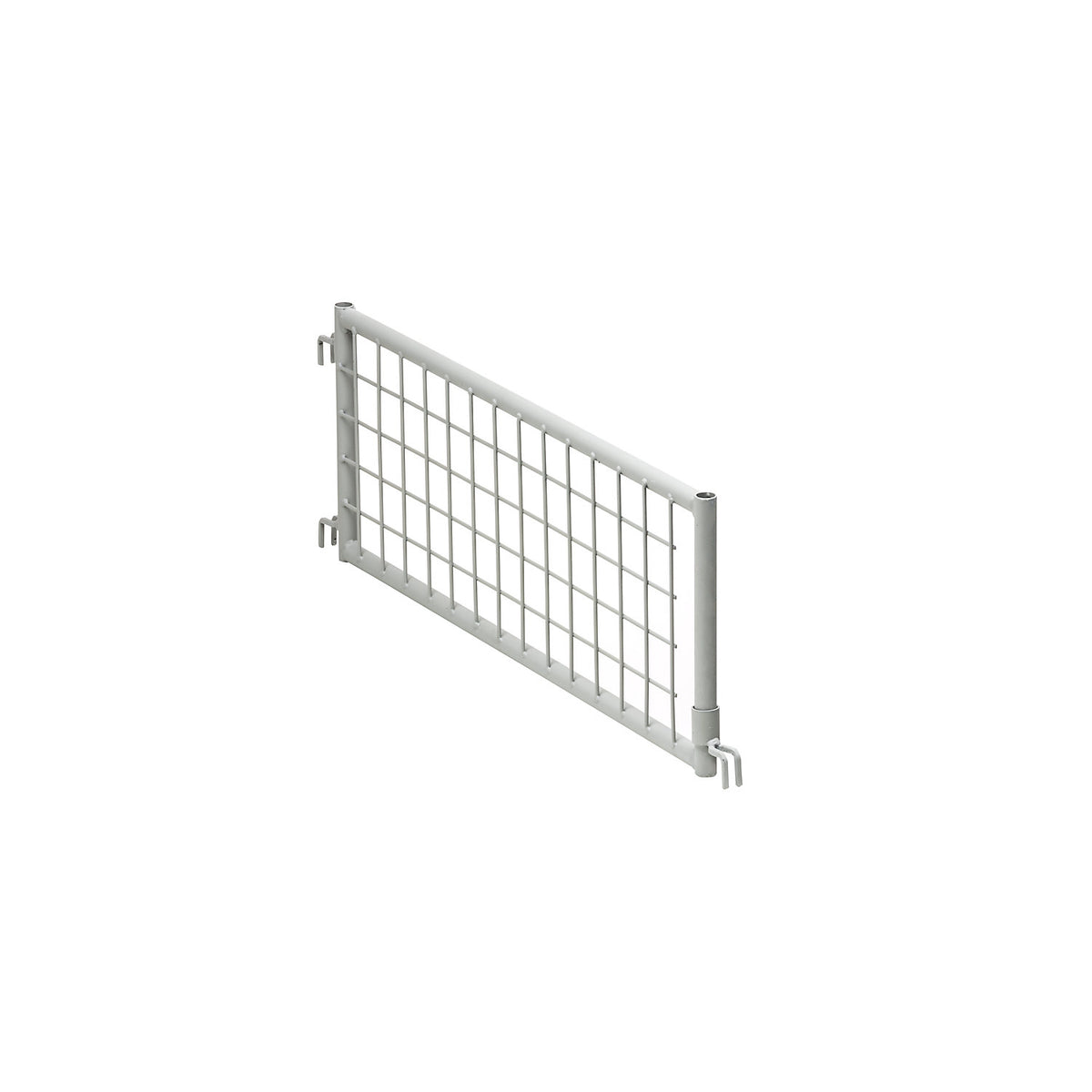 Mesh partition, for industrial mesh pallets, low profile, stone grey RAL 7030.