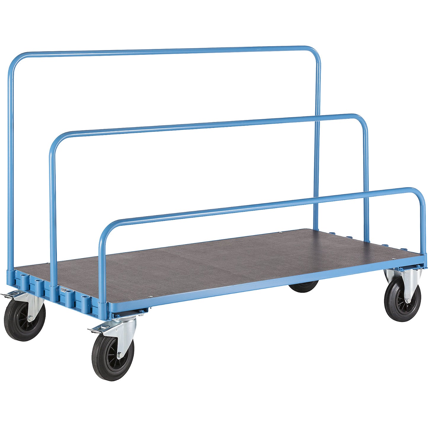 Panel trolley without bars, platform 1600 x 800 mm, max. load 500 kg, multiplex panel.
