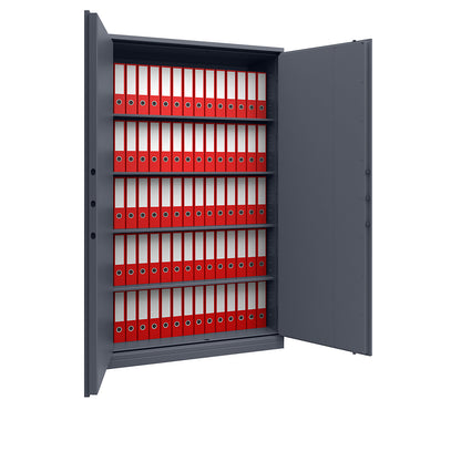 LIGHT safety cabinet, light duty, HxWxD 1950 x 1200 x 500 mm, graphite grey.