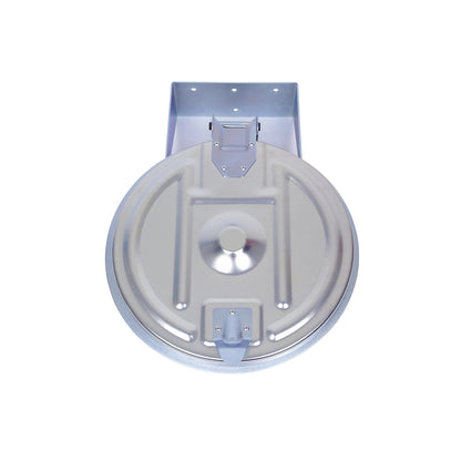 Wall mounted waste sack holder, for capacity 120 l, zinc plated, steel lid.