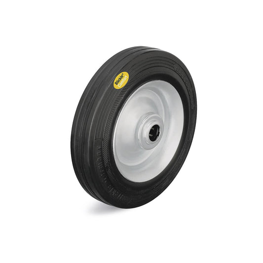 Two component solid rubber tyre, roller bearings, wheel Ø x width 160 x 40 mm.