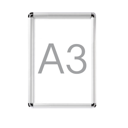 Display frame, folding, aluminium, pack of 2, for A3.