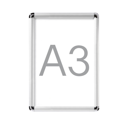 Display frame, folding, aluminium, pack of 2, for A3.