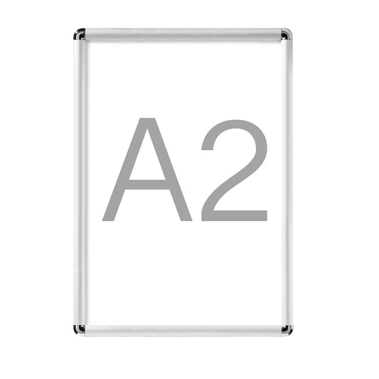 Display frame, folding, aluminium, pack of 2, for A2.
