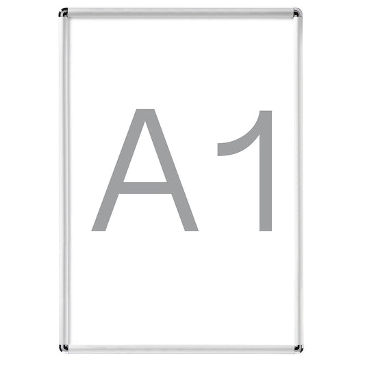 Display frame, folding, aluminium, pack of 2, for A1.