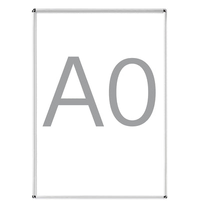 Display frame, folding, aluminium, pack of 2, for A0.