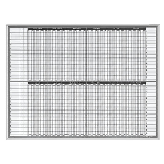Staff and project planner set, for 35 employees or projects, WxH 1215 x 915 mm.