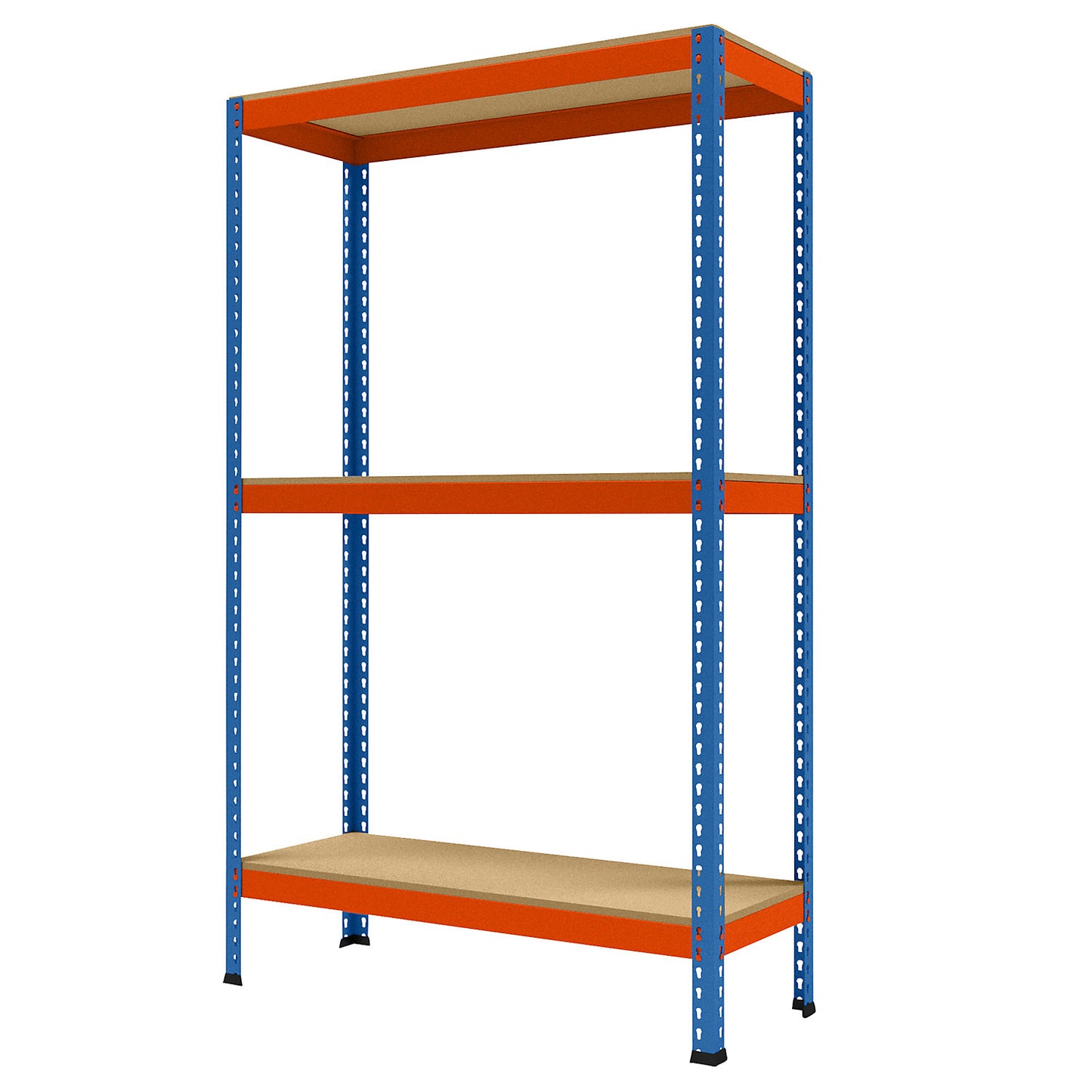 Wide span heavy duty shelving, height 1981 mm, overall depth 468 mm, width 1231 mm.