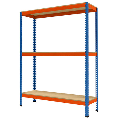 Wide span heavy duty shelving, height 1981 mm, overall depth 468 mm, width 1536 mm.