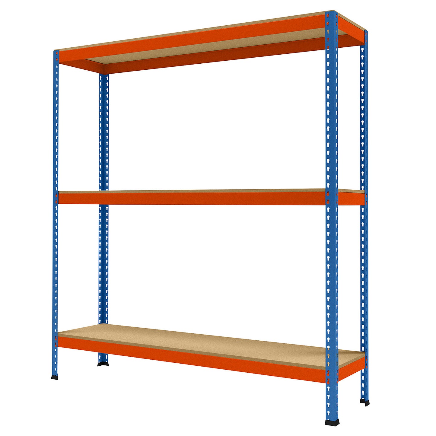 Wide span heavy duty shelving, height 1981 mm, overall depth 468 mm, width 1841 mm.