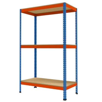 Wide span heavy duty shelving, height 1981 mm, overall depth 621 mm, width 1231 mm.