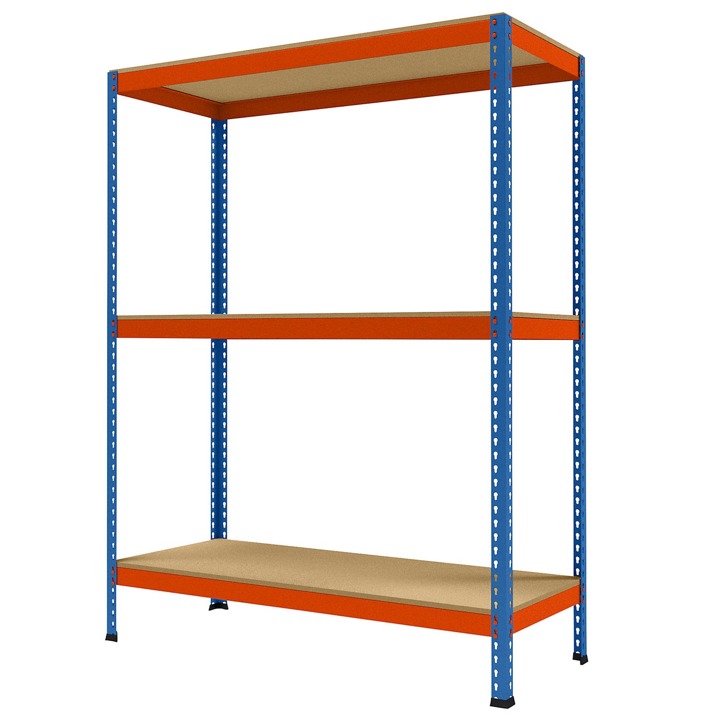 Wide span heavy duty shelving, height 1981 mm, overall depth 621 mm, width 1536 mm.