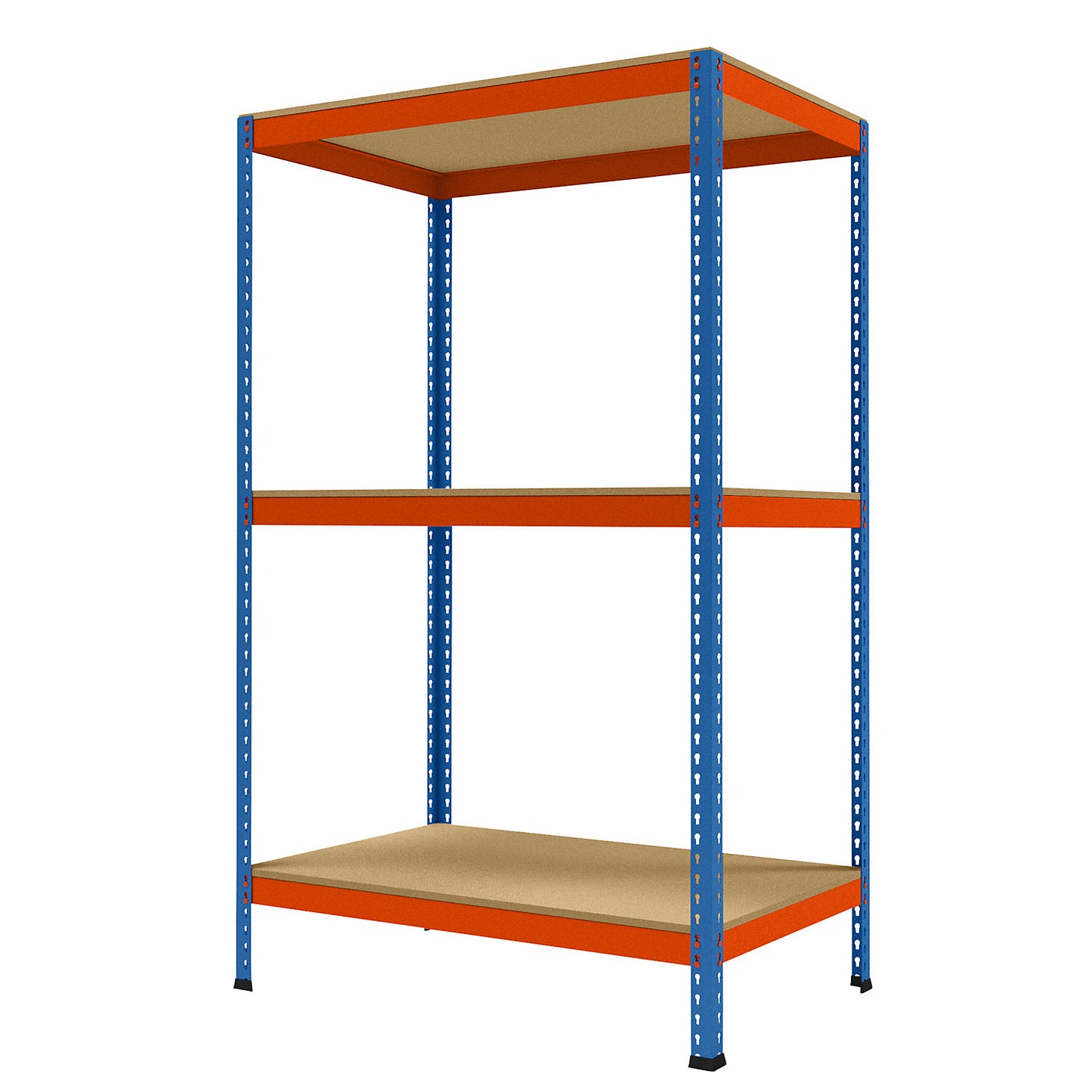 Wide span heavy duty shelving, height 1981 mm, overall depth 773 mm, width 1231 mm.