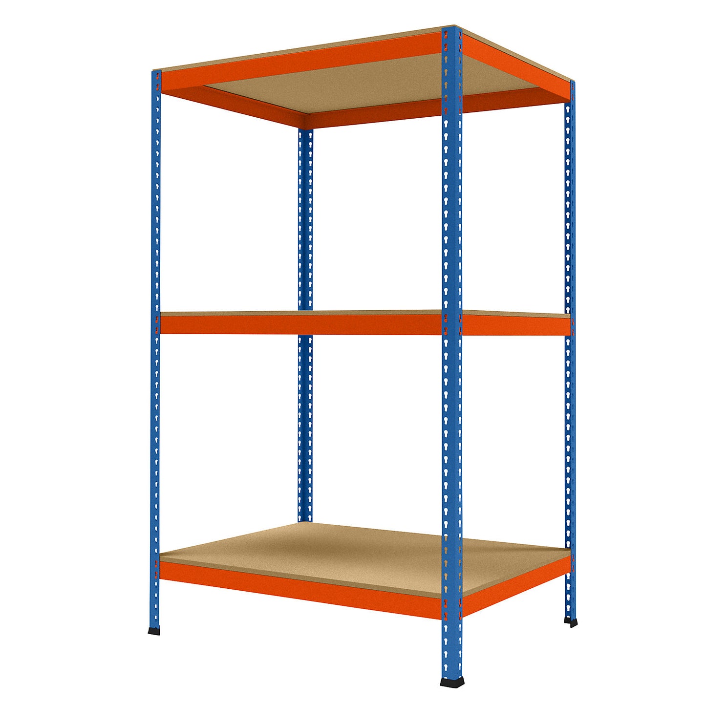 Wide span heavy duty shelving, height 1981 mm, overall depth 926 mm, width 1231 mm.
