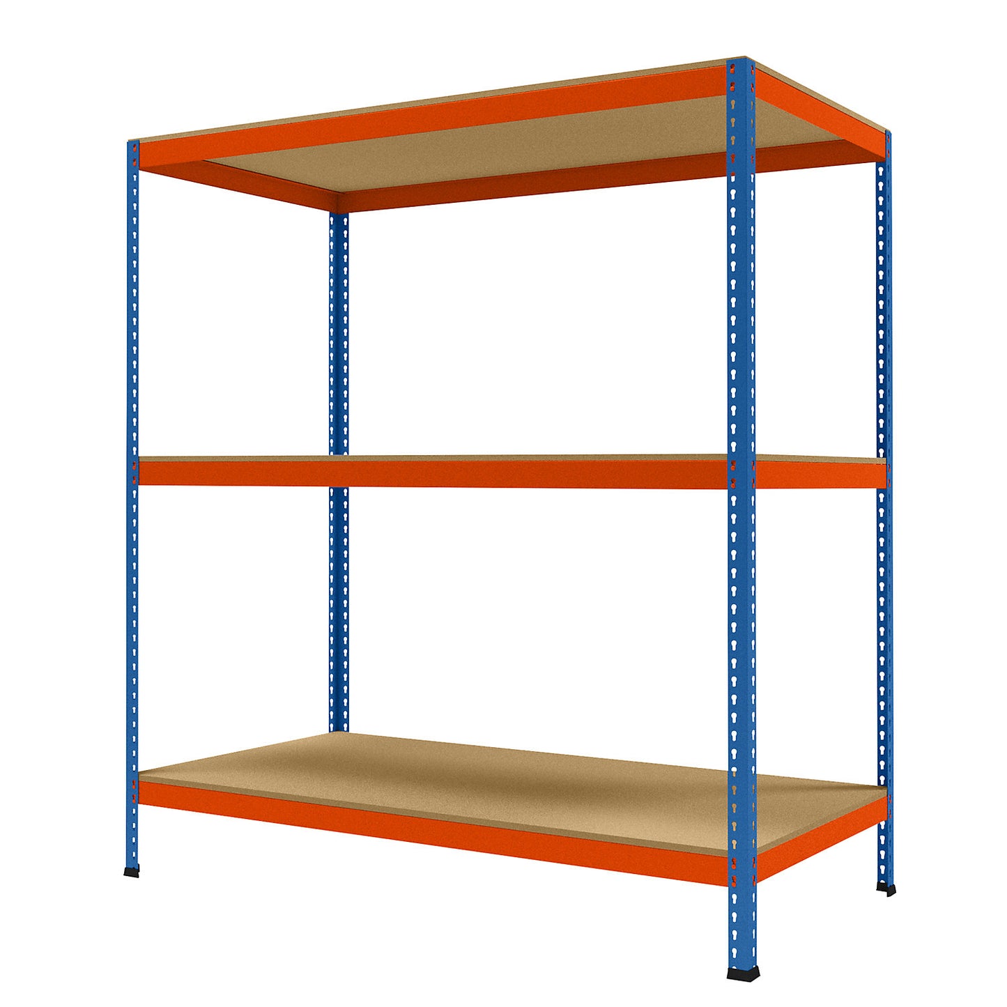 Wide span heavy duty shelving, height 1981 mm, overall depth 926 mm, width 1841 mm.