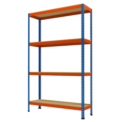 Wide span heavy duty shelving, height 2438 mm, overall depth 468 mm, width 1536 mm.