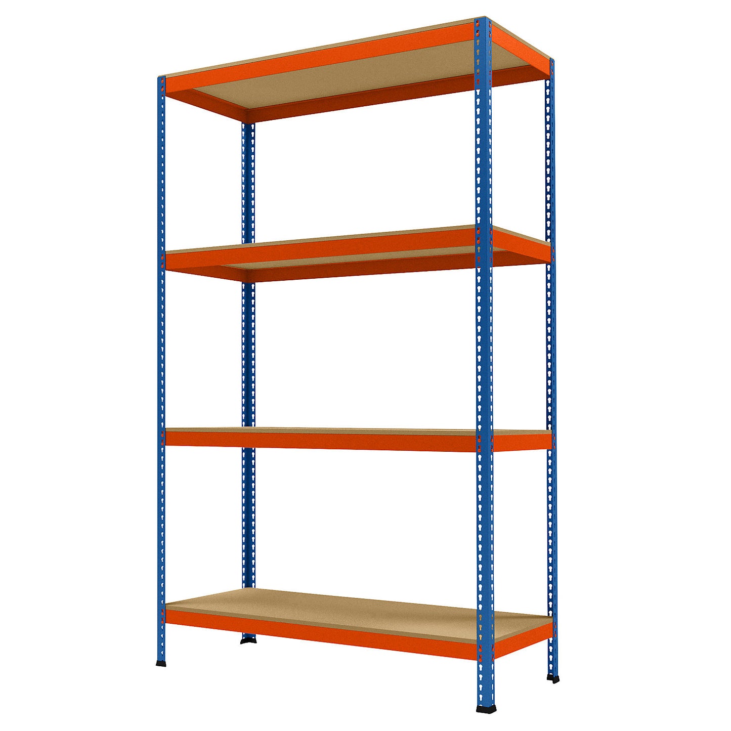 Wide span heavy duty shelving, height 2438 mm, overall depth 621 mm, width 1536 mm.