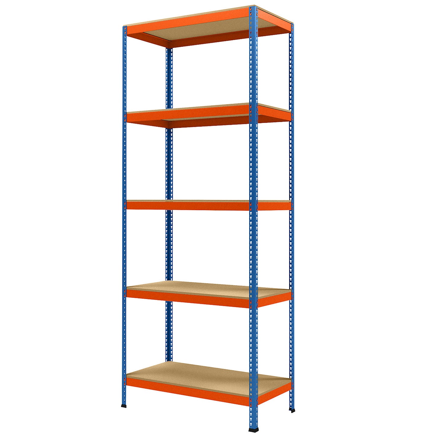 Wide span heavy duty shelving, height 3048 mm, overall depth 621 mm, width 1231 mm.