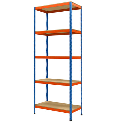 Wide span heavy duty shelving, height 3048 mm, overall depth 621 mm, width 1231 mm.