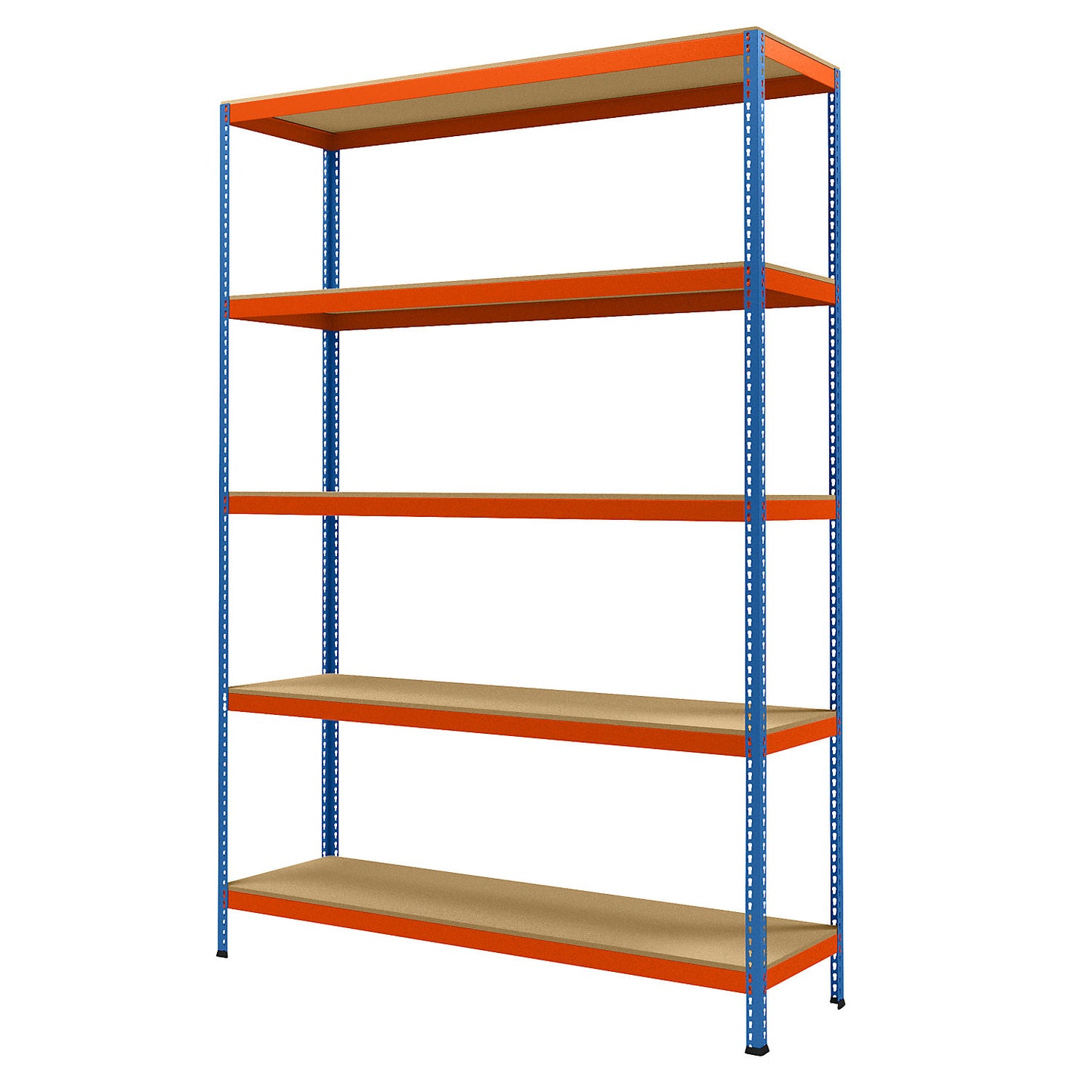 Wide span heavy duty shelving, height 3048 mm, overall depth 621 mm, width 2146 mm.