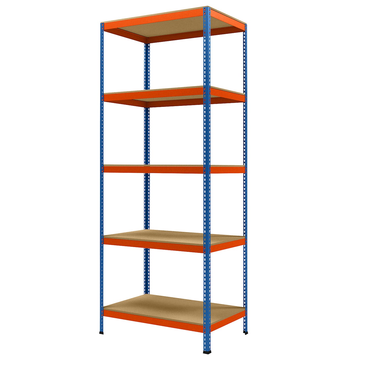 Wide span heavy duty shelving, height 3048 mm, overall depth 773 mm, width 1231 mm.