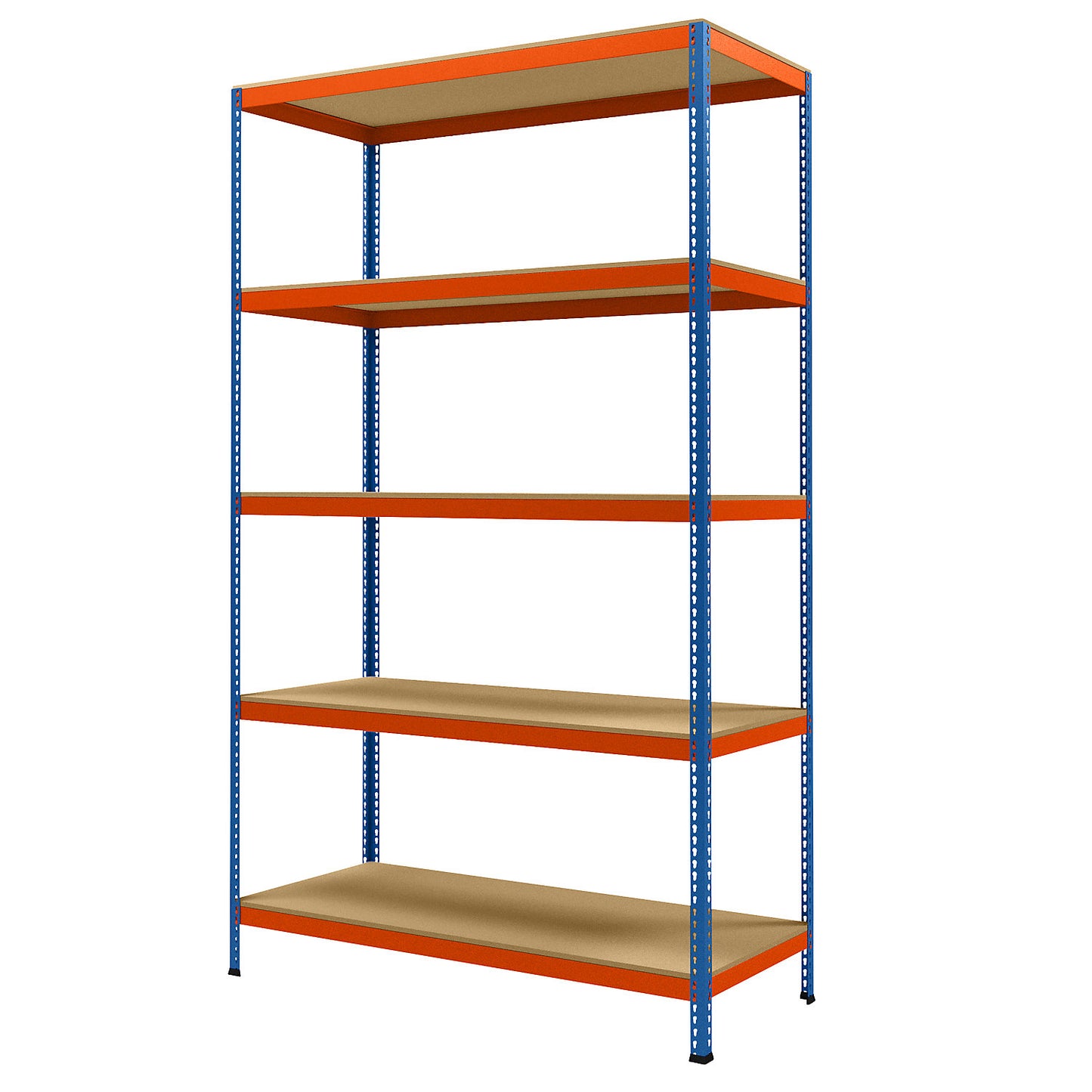 Wide span heavy duty shelving, height 3048 mm, overall depth 773 mm, width 1841 mm.