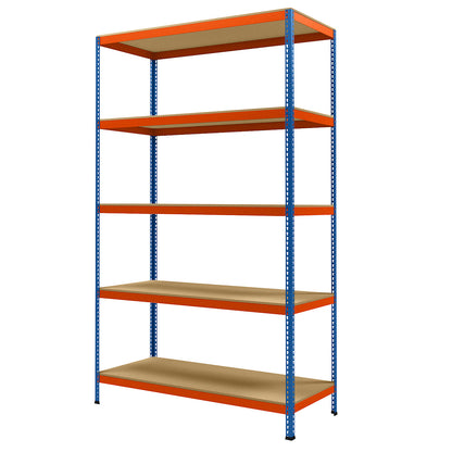 Wide span heavy duty shelving, height 3048 mm, overall depth 773 mm, width 1841 mm.