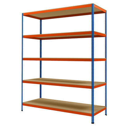 Wide span heavy duty shelving, height 3048 mm, overall depth 926 mm, width 2450 mm.