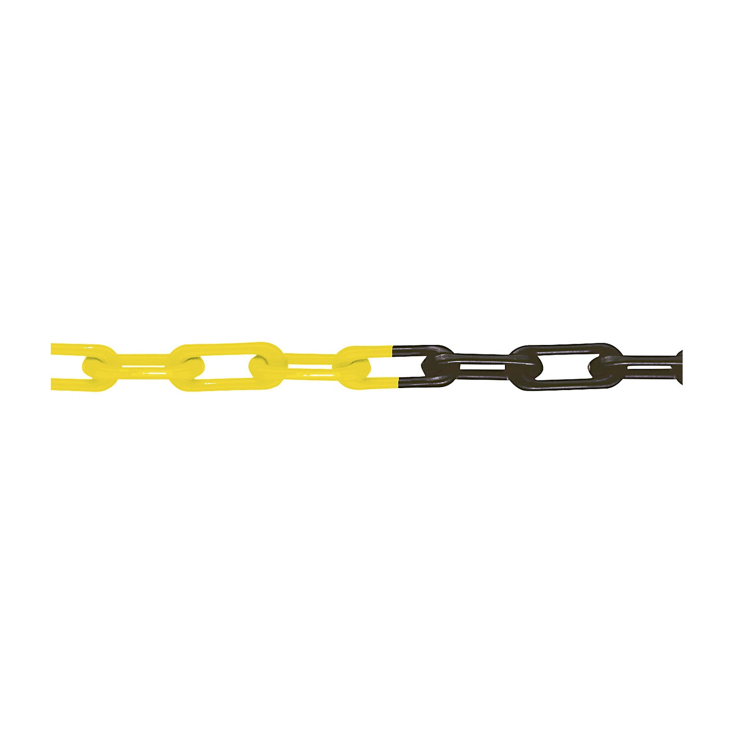 Nylon chain, MNK quality standard 6, band length 50 m, black/yellow.