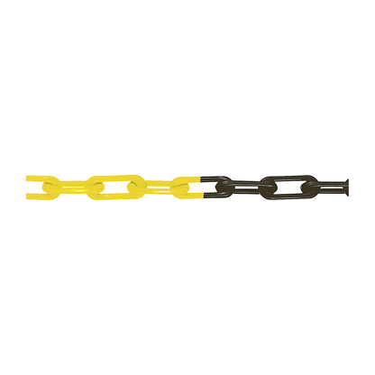 Nylon chain, MNK quality standard 6, band length 50 m, black/yellow.