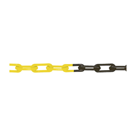 Nylon chain, MNK quality standard 6, band length 50 m, black/yellow.