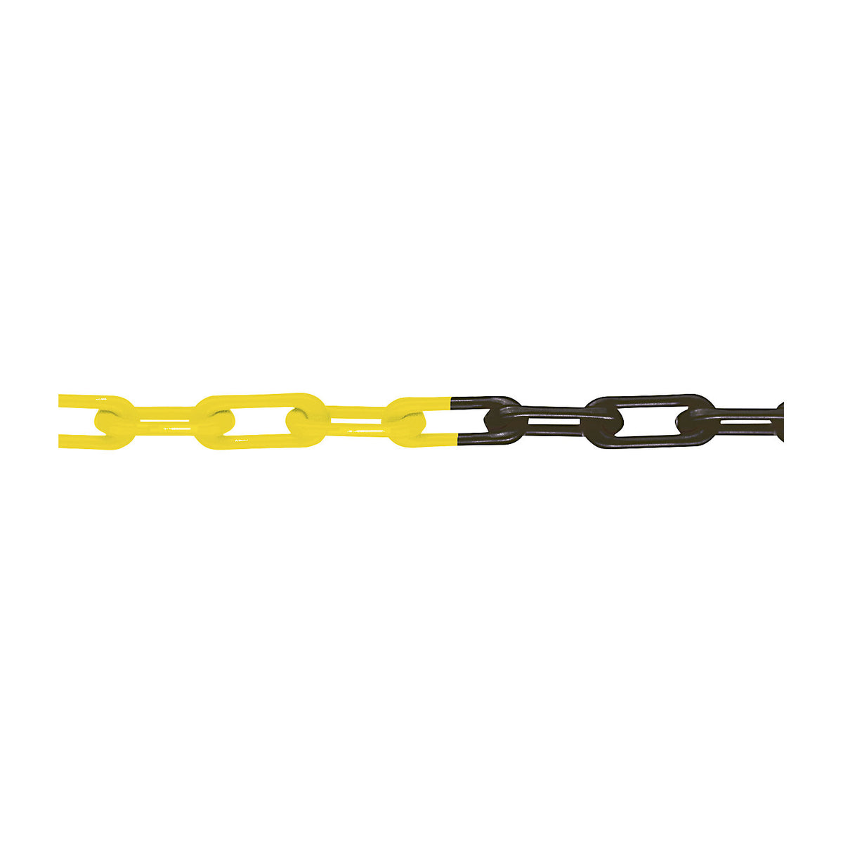 Nylon chain, MNK quality standard 6, band length 50 m, black/yellow.