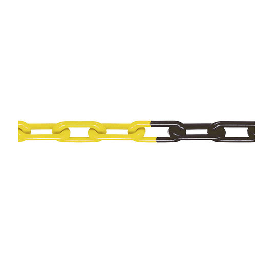 Nylon chain, MNK quality standard 8, band length 25 m, black/yellow.