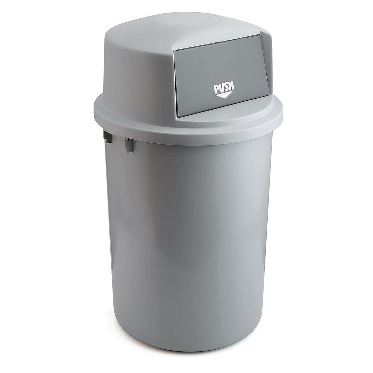 Outdoor waste collector with push lid, capacity 126 l, HxØ 980 x 580 mm.