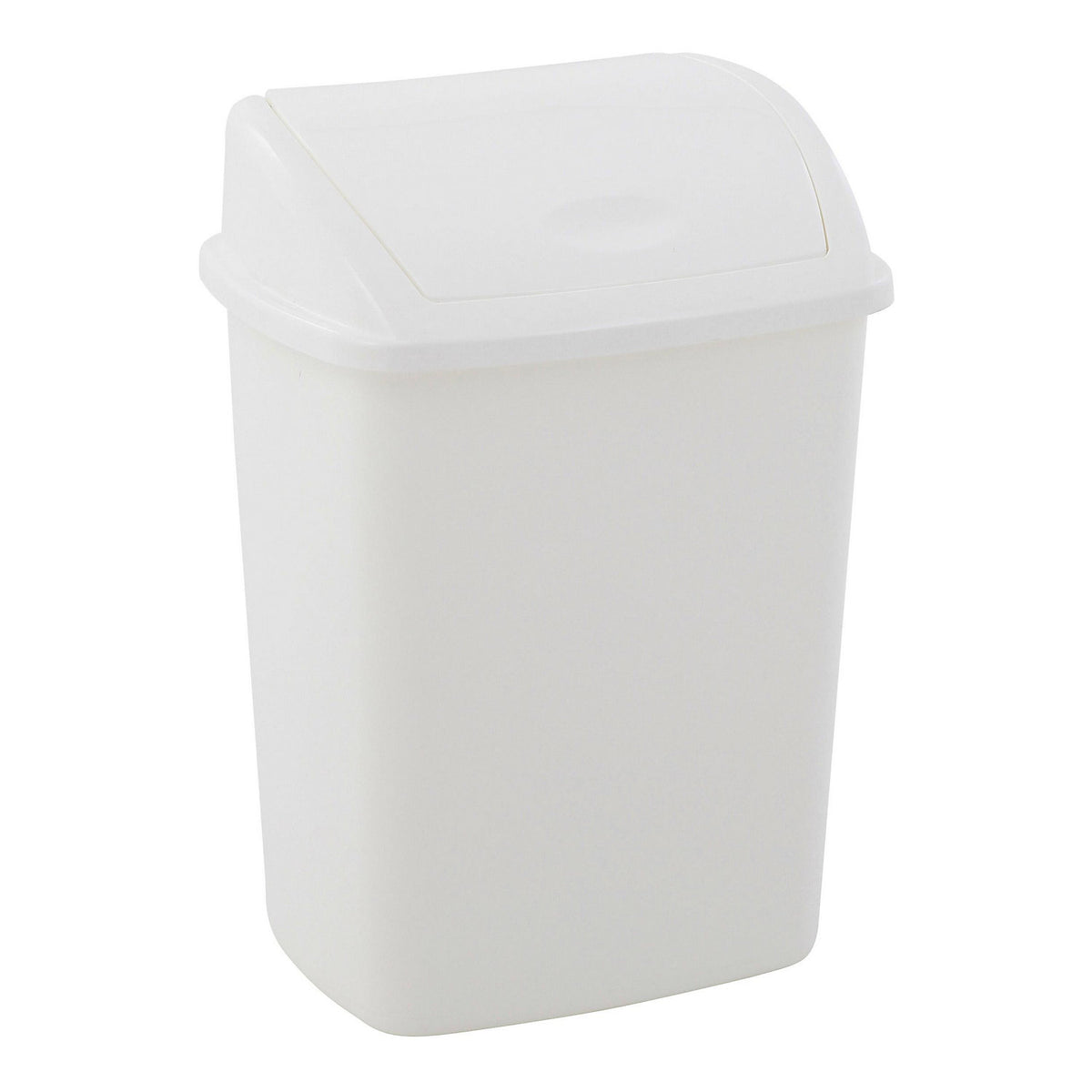 Waste collector with swing lid, capacity 15 l, WxHxD 235 x 405 x 300 mm, white.