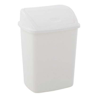 Waste collector with swing lid, capacity 15 l, WxHxD 235 x 405 x 300 mm, white.