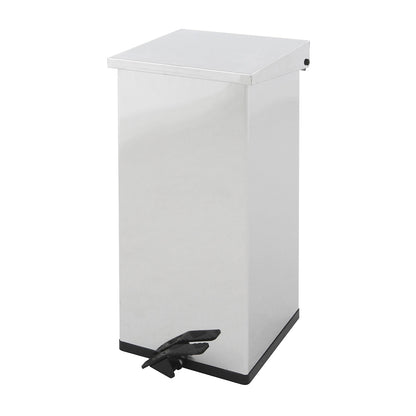 Waste collector with pedal, capacity 55 l, WxHxD 300 x 600 x 300 mm, stainless steel.