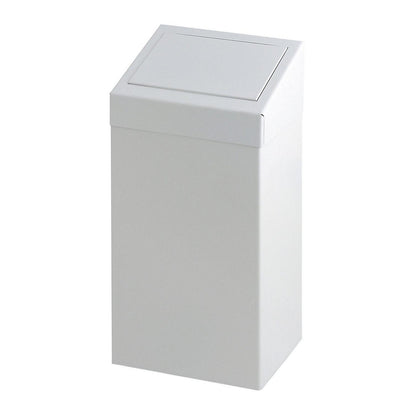 Wall mounted waste collector with deposit flap, capacity 50 l, WxHxD 255 x 700 x 335 mm, white.