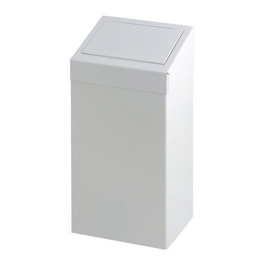 Wall mounted waste collector with deposit flap, capacity 50 l, WxHxD 255 x 700 x 335 mm, white.