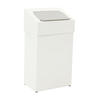 Waste collector with lid for privacy, capacity 18 l, WxHxD 170 x 500 x 277 mm, white.