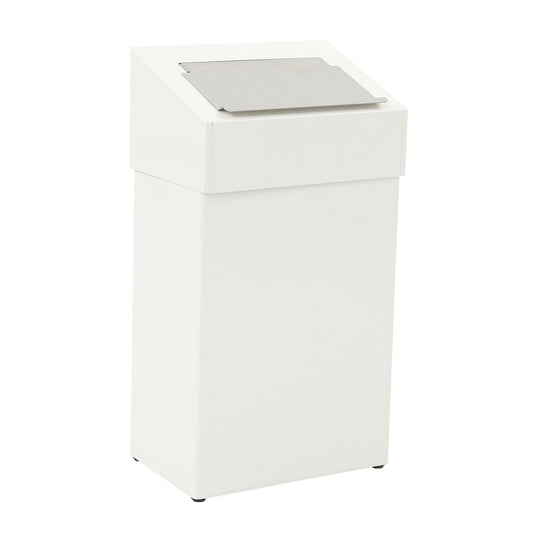 Waste collector with lid for privacy, capacity 18 l, WxHxD 170 x 500 x 277 mm, white.
