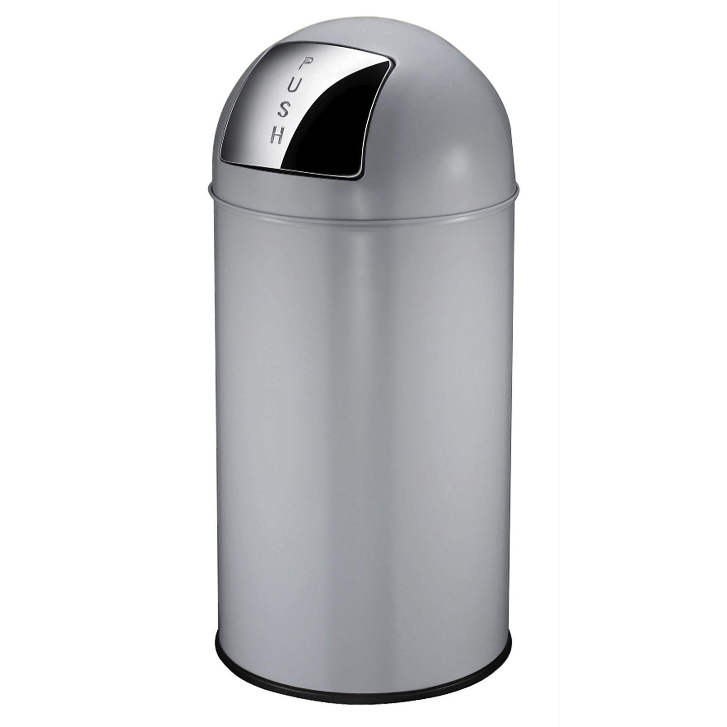 Push rubbish bin, steel, capacity 40 l, HxØ 740 x 350 mm, iron grey.