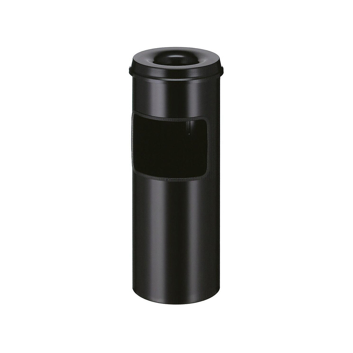 Combination ashtray, flame extinguishing, capacity 30 l, HxØ 642 x 243 mm, black.