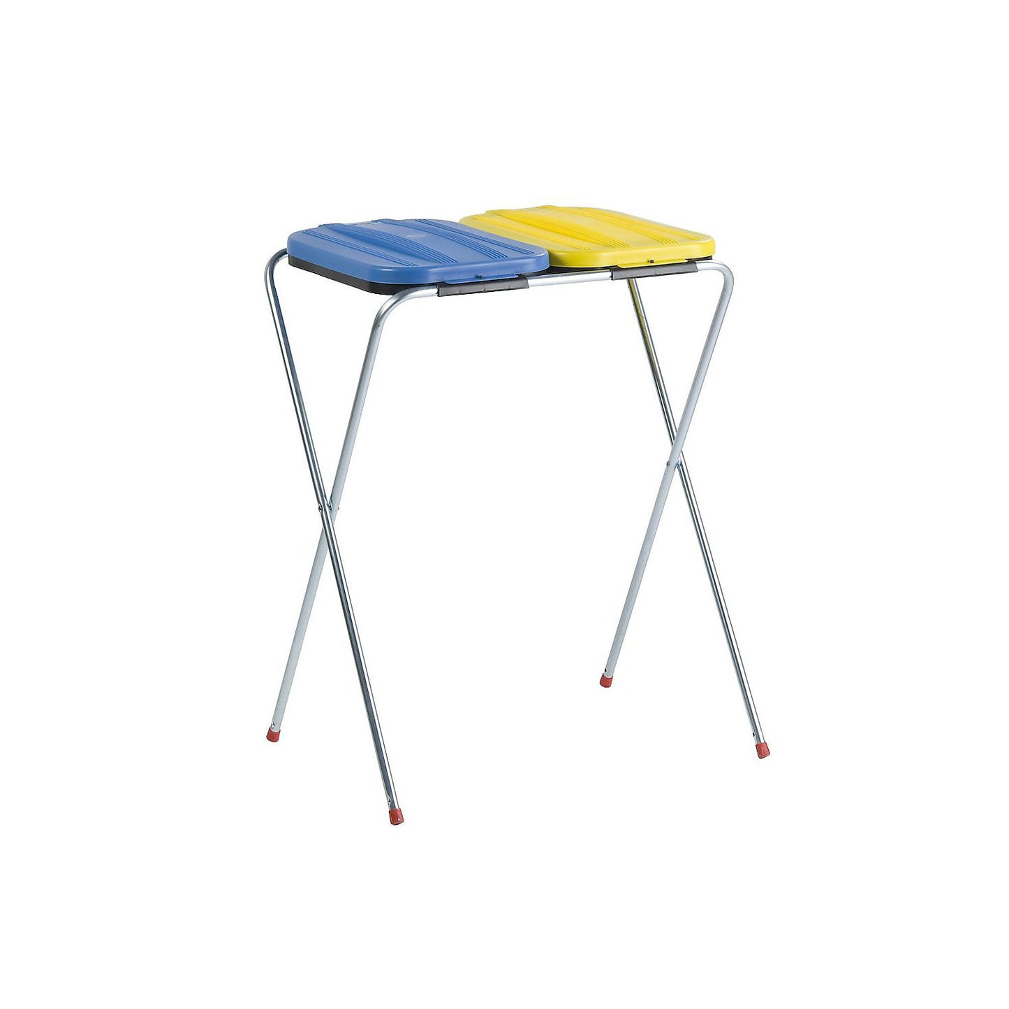 Waste sack stand, for capacities up to 120 l, 2 collection units.