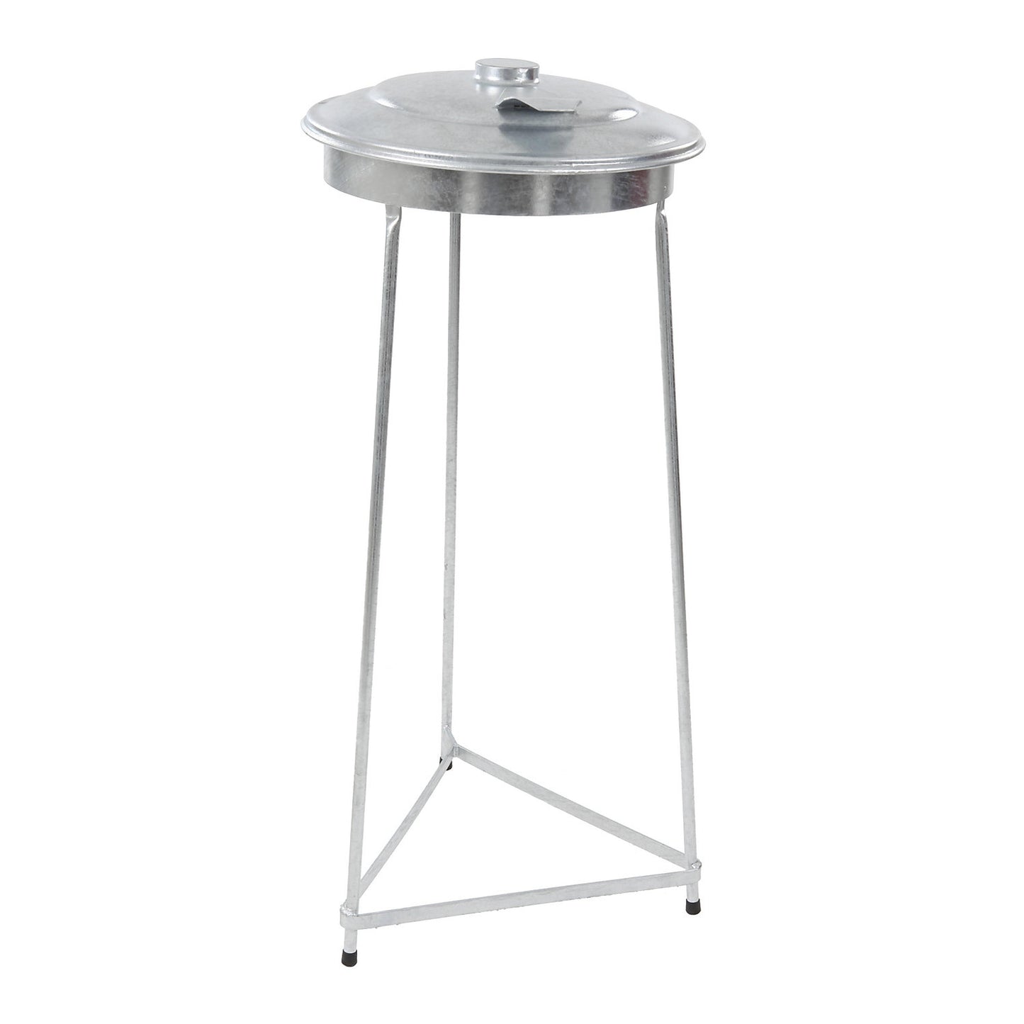 Waste sack stand made of steel, for capacity 110 l, with steel lid, zinc plated.