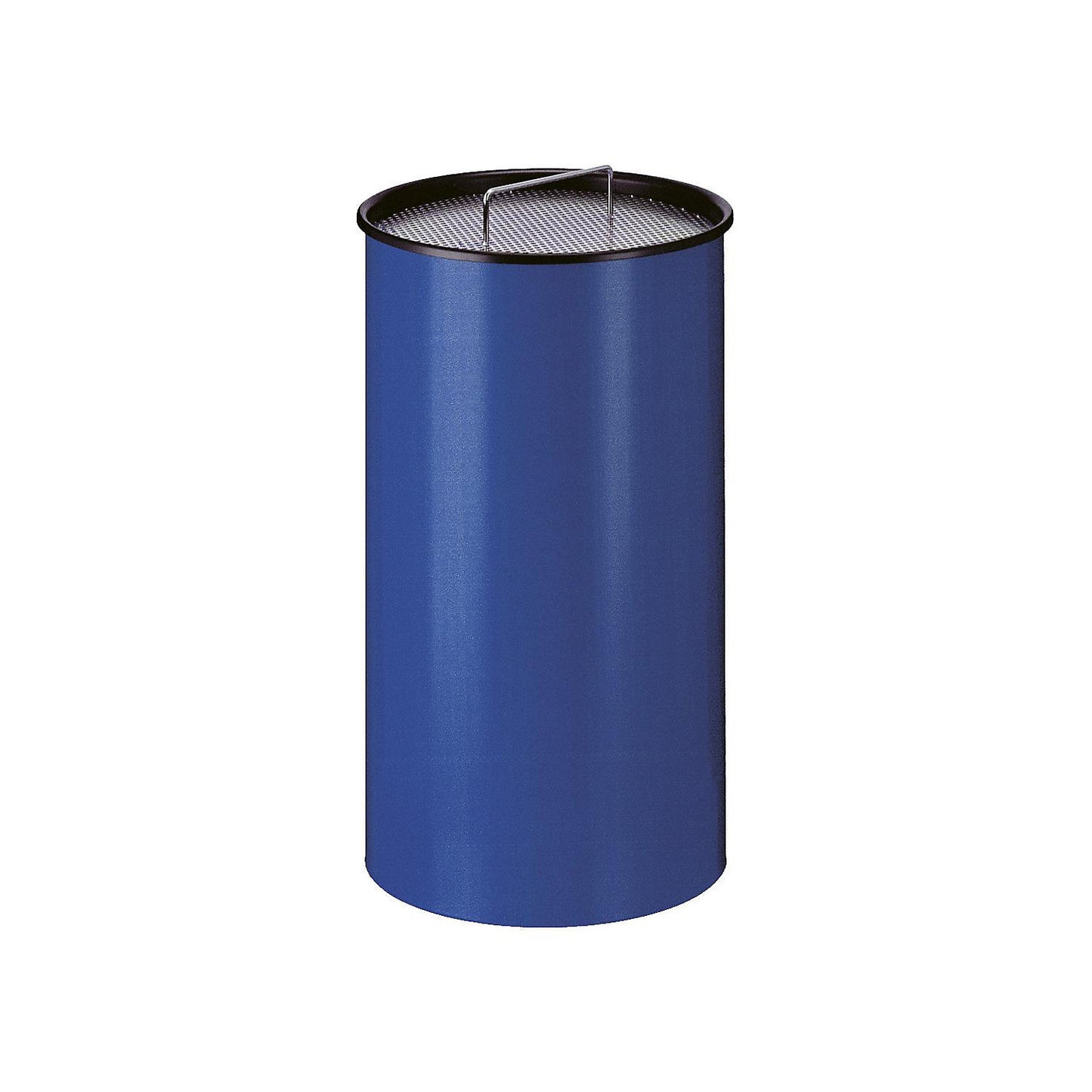Pedestal ashtray with sand, round, with sieve, blue.