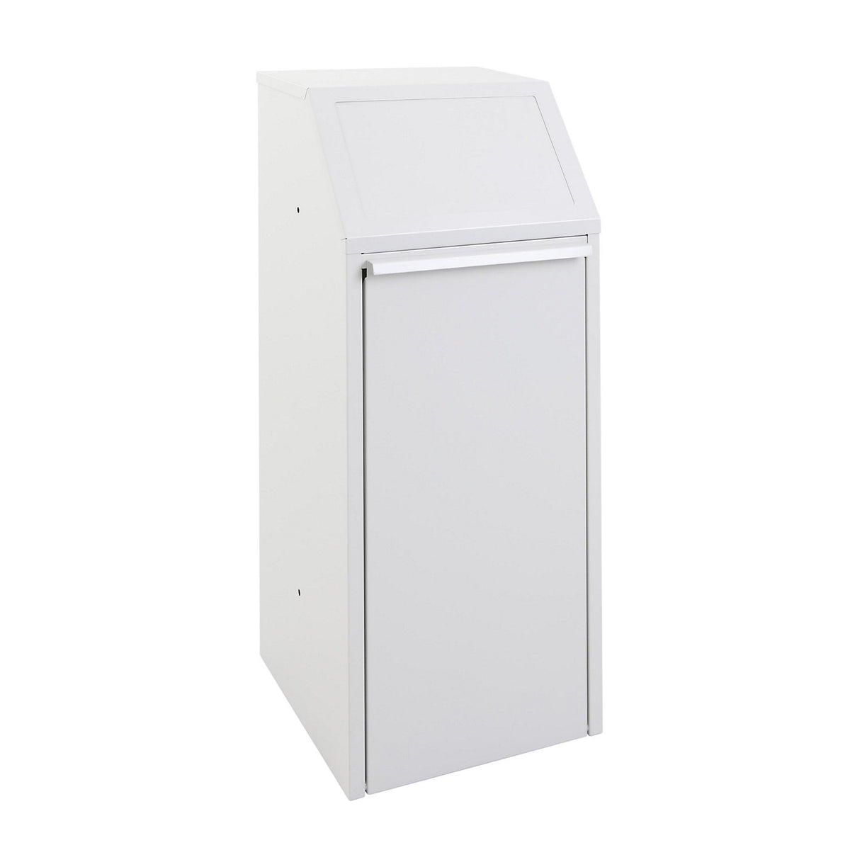 Sheet steel recyclable waste collector, capacity 70 l, WxHxD 408 x 1007 x 405 mm, grey.