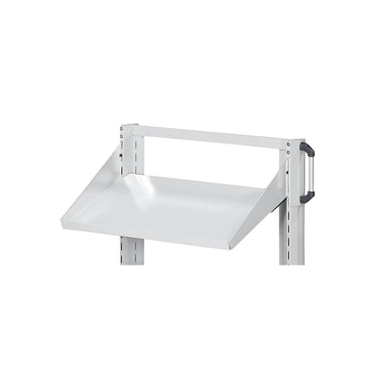 Shelf, inclined, width 800 mm, depth 250 mm, grey.