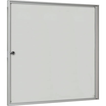 Display case for indoor use, for 3 x 2 A4 format, silver anodised frame.
